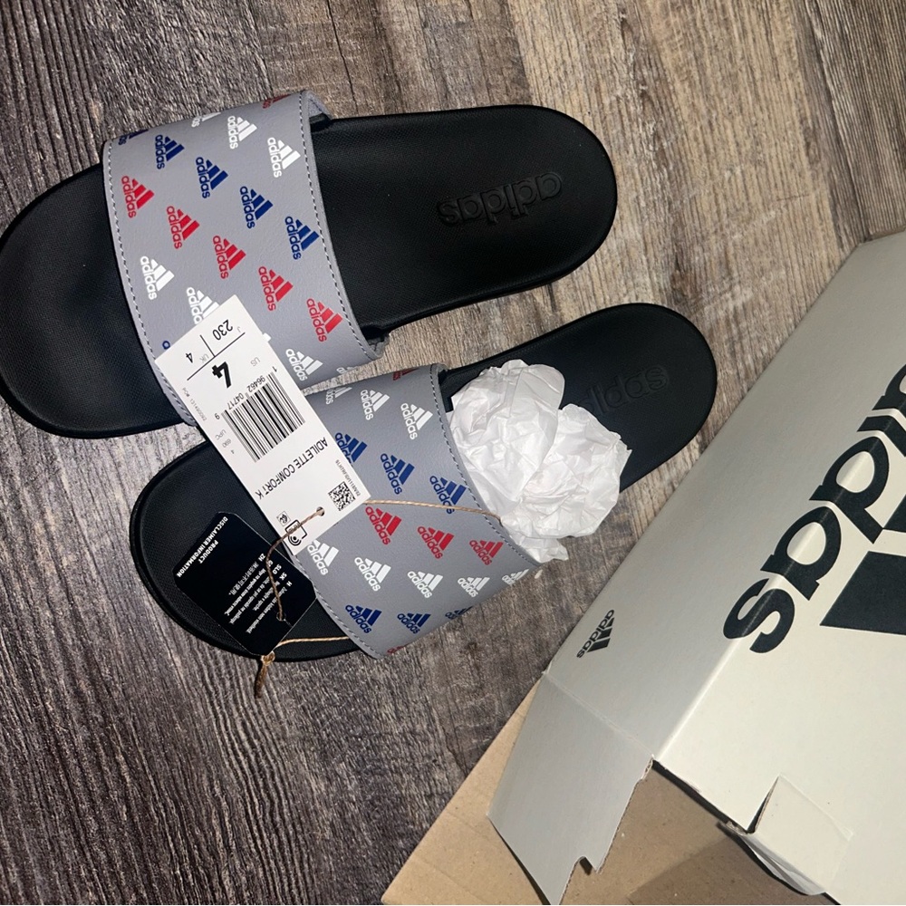 Grey Adidas Sandals